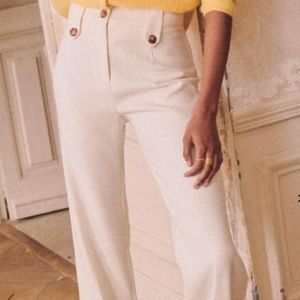 Suzanne Yves Trousers Ecru NWT